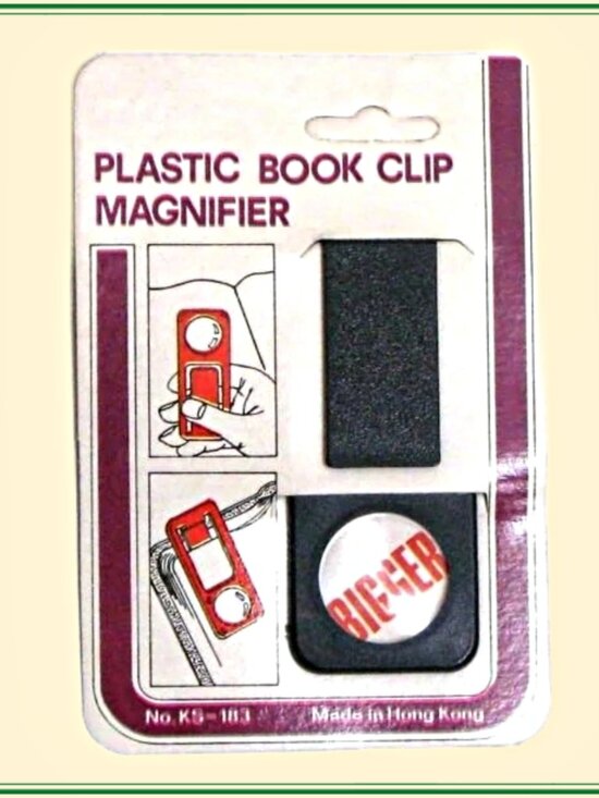 Other - 1960's NOS Vintage Plastic Book Clip Magnifier Bookmark
